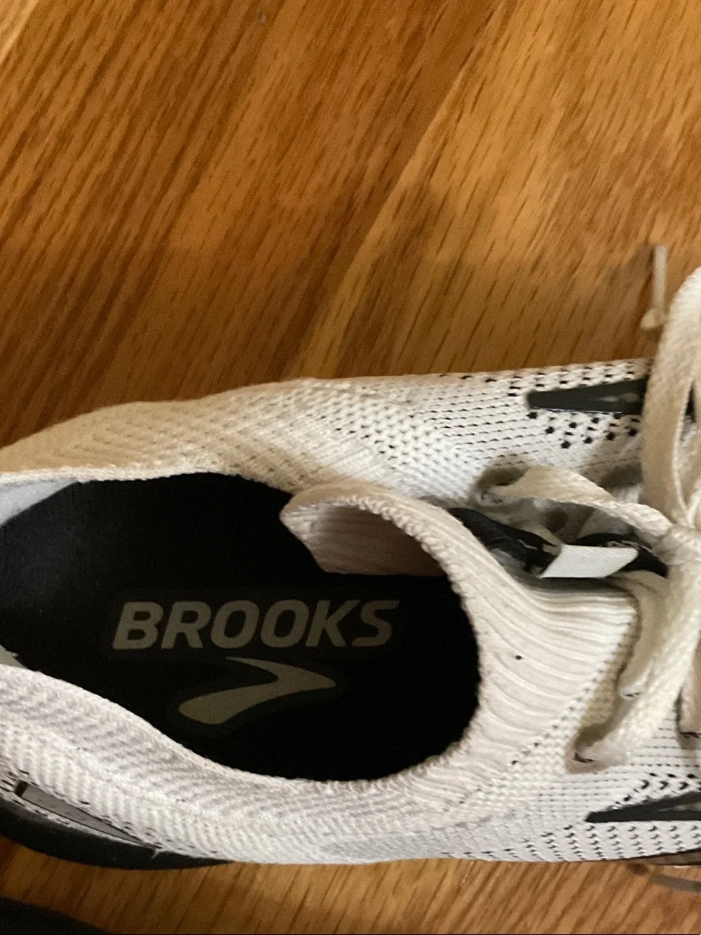 Brooks White and Black Athletic Running Shoes